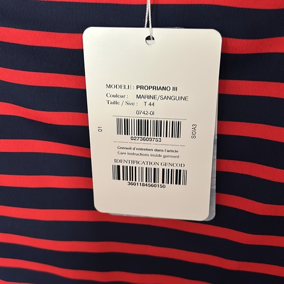 St James Boatneck Marine stripe dress L - Picture 2 of 5